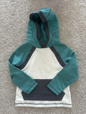 Tommy Bahama Teal, Cream & Charcoal Hooded Pullover
